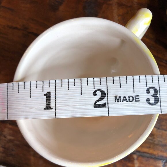 2 Vintage Yellow Vinyard Tea Cups - Picture 6 of 10